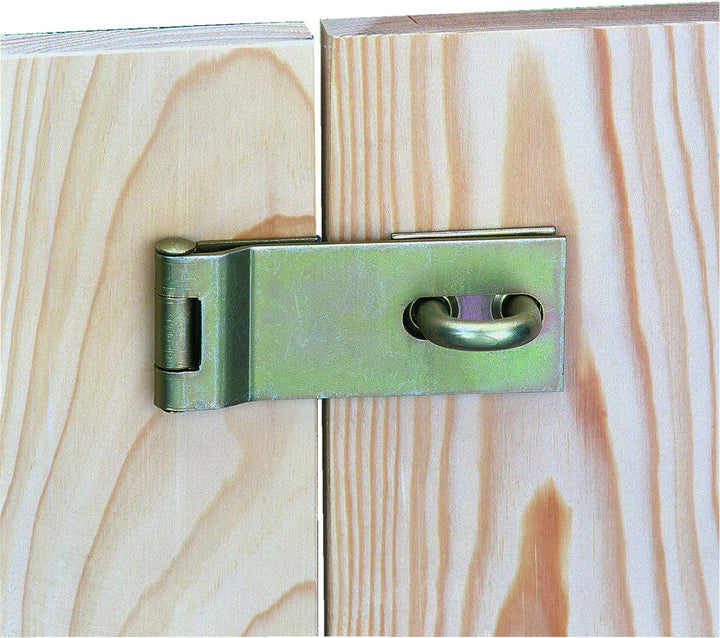 Alberts 348373 Sicherheits-Überfalle | galvanisch gelb verzinkt | Länge Überfalle 153 mm | Breite 50