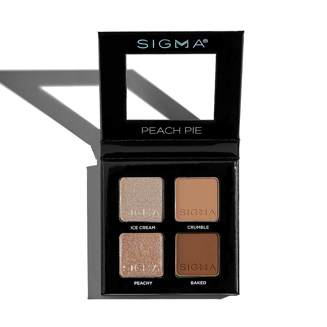Eyeshadow Quad - Peach Pie by SIGMA for Women - 4.0 g Eye Shadow Peach 4.2 ml (1er Pack), Peach 4 g