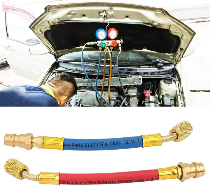 R134a Anschluss,Auto Ac Steckverbinder Schlauch Set Kit Klimaanlage Adapter 2 Stück Klimaanlage Adap