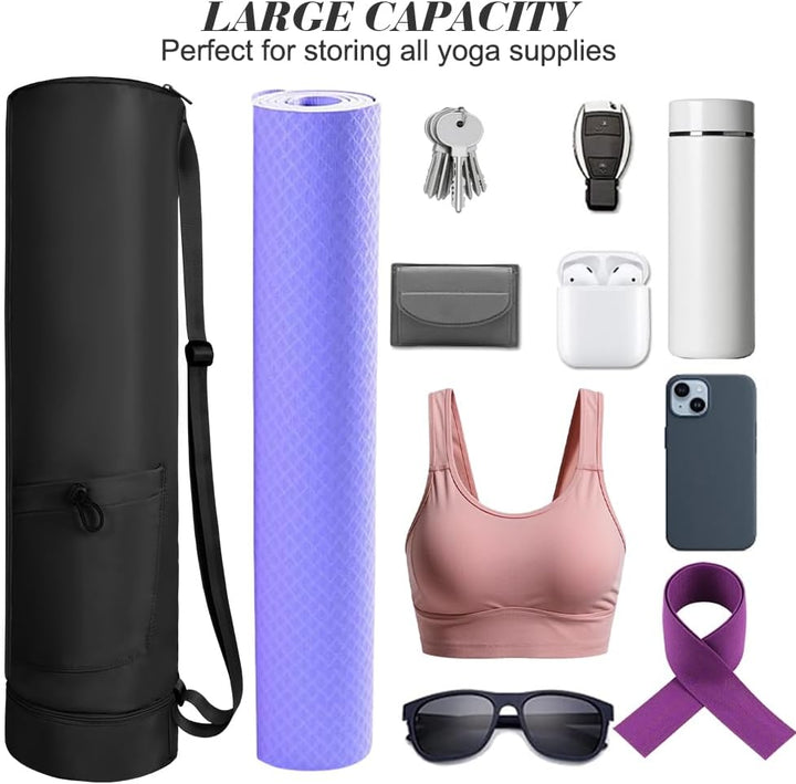 Yogatasche, Yogamatte Tasche, Sporttasche Damen mit Nassfach & Flaschentasche, Verstellbarer Schulte