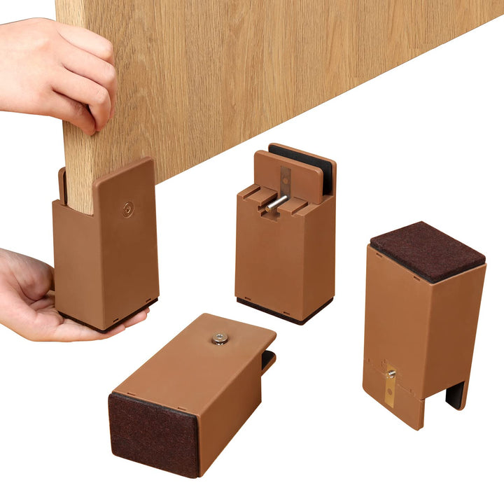 Ezprotekt Verstellbare Betterhöhungen mit Schraubklemme, 4"/10.2 cm Höhe, strapazierfähige Sofatisch