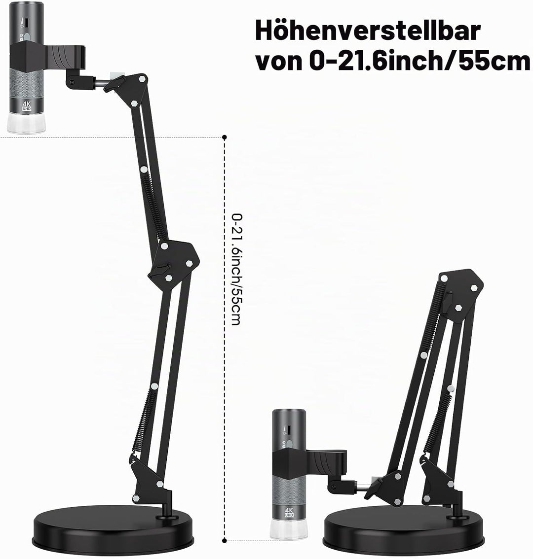 WiFi-Digitalmikroskop für iPhone, Android-Handys sowie Windows, Mac, Linux und Chrome, HD 3840x2160p