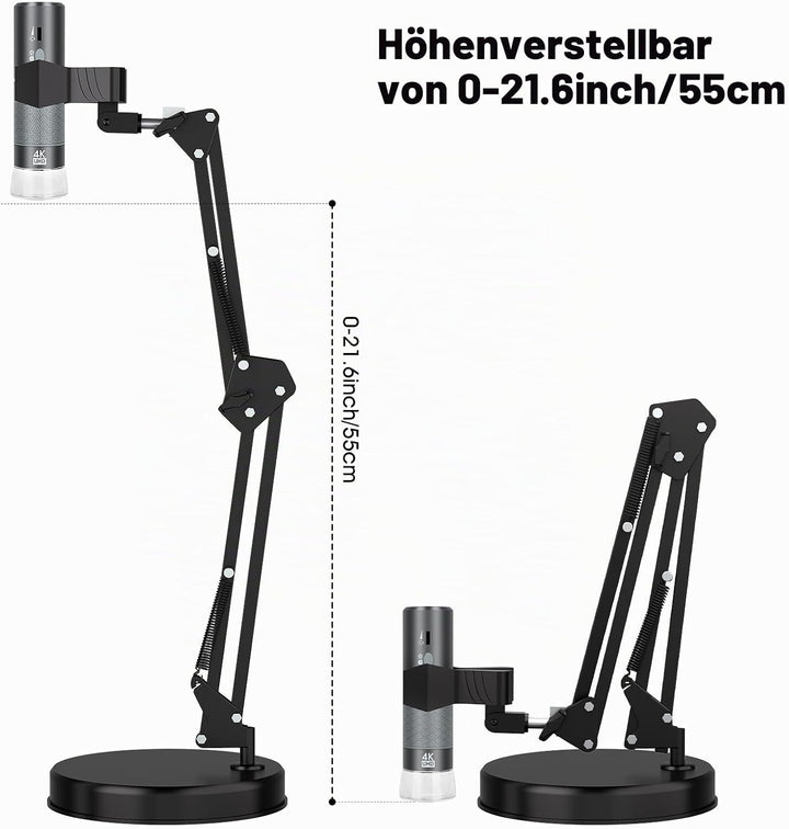 WiFi-Digitalmikroskop für iPhone, Android-Handys sowie Windows, Mac, Linux und Chrome, HD 3840x2160p