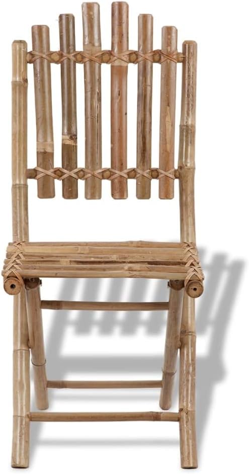 vidaXL 4X Bambus Klappstuhl Gartenstuhl Gartenmöbel Klappstühle Balkon Sühle, 4x