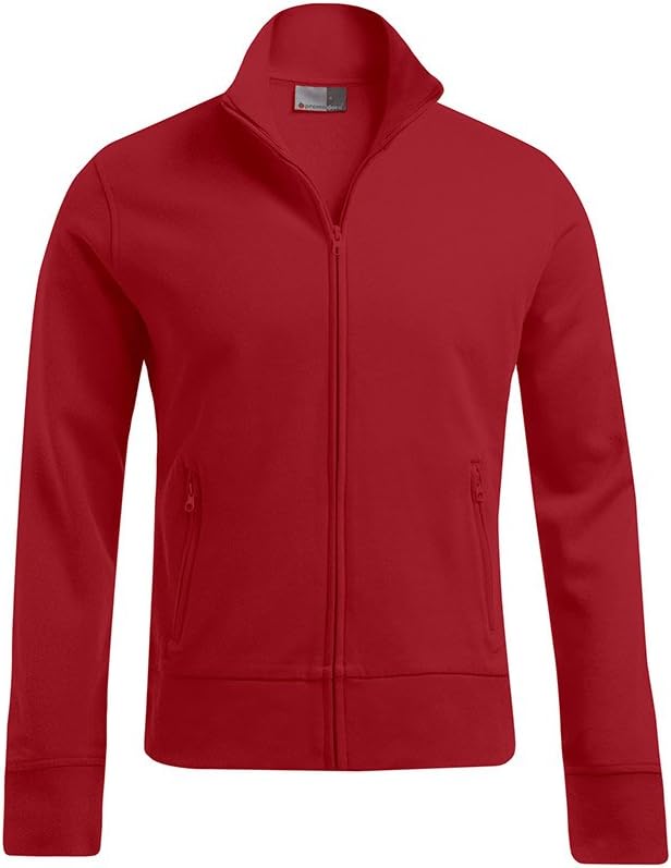 Stehkragen Zip Jacke Herren, Rot, S Fire Red S, Fire Red S