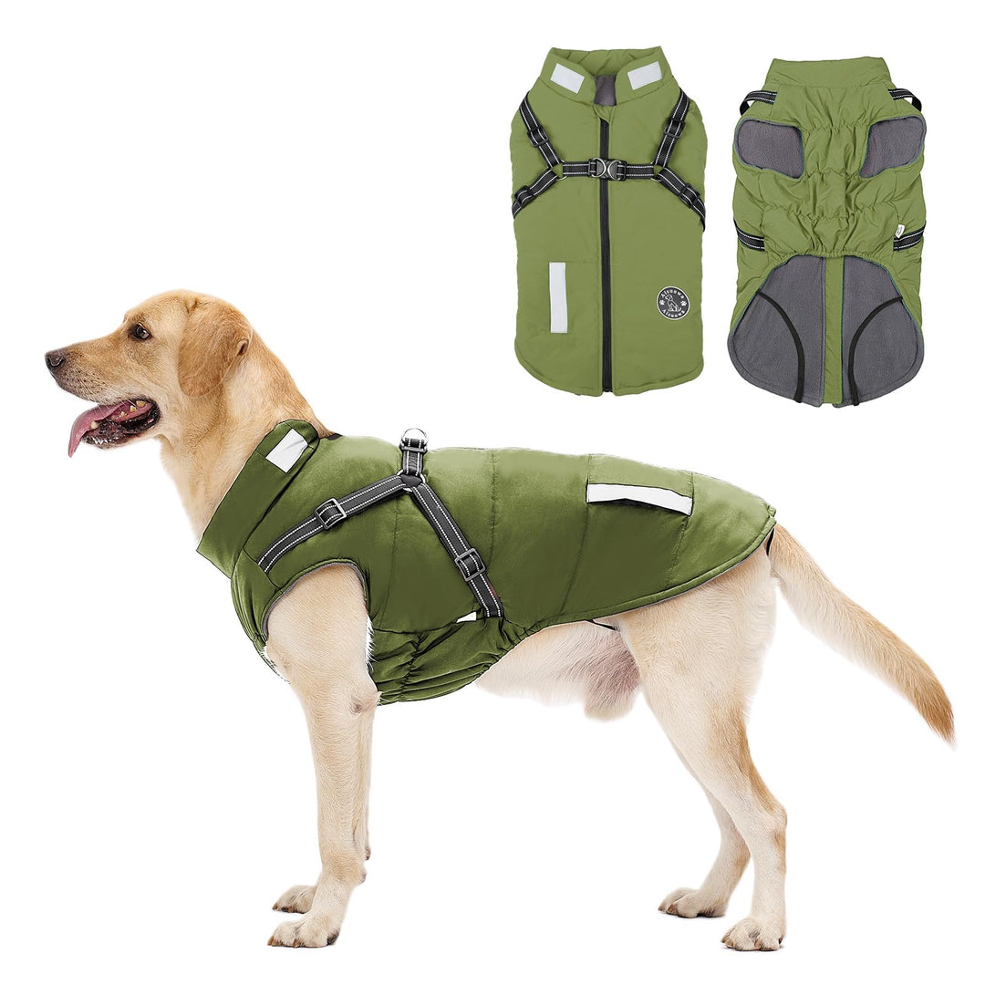 Hundemantel, Winter Hundejacke Wasserdicht Winddichte mit bauchschutz, Outdoor Hunde Wintermantel Hu