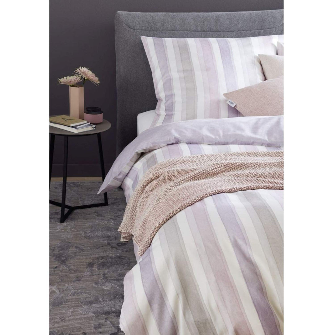 Schöner Wohnen Mako-Satin Wendebettwäsche Millie-B Rose 1 Bettbezug 155 x 220 cm + 1 Kissenbezug 80