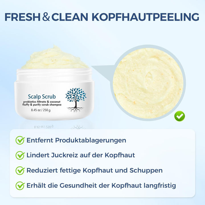 Kopfhaut Peeling, Haarpflege, Shampoo Weiss, Weiss