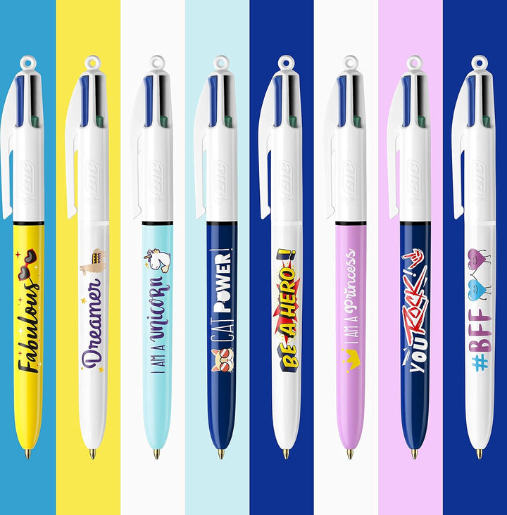 BIC 4 Farben Kugelschreiber Set 4 Colours Shine in verschiedenen Farben, 12er Pack & 4 Colours Stift