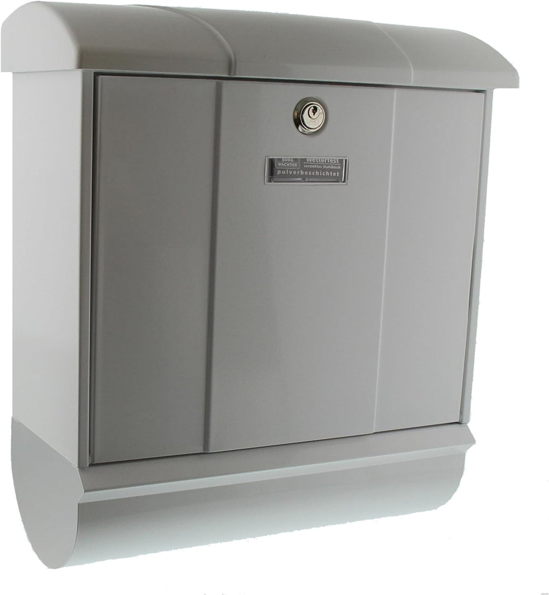 Burg-Wächter Briefkasten-Set mit integriertem Zeitungsfach, A4 Einwurf-Format, EU Norm EN 13724, Ver