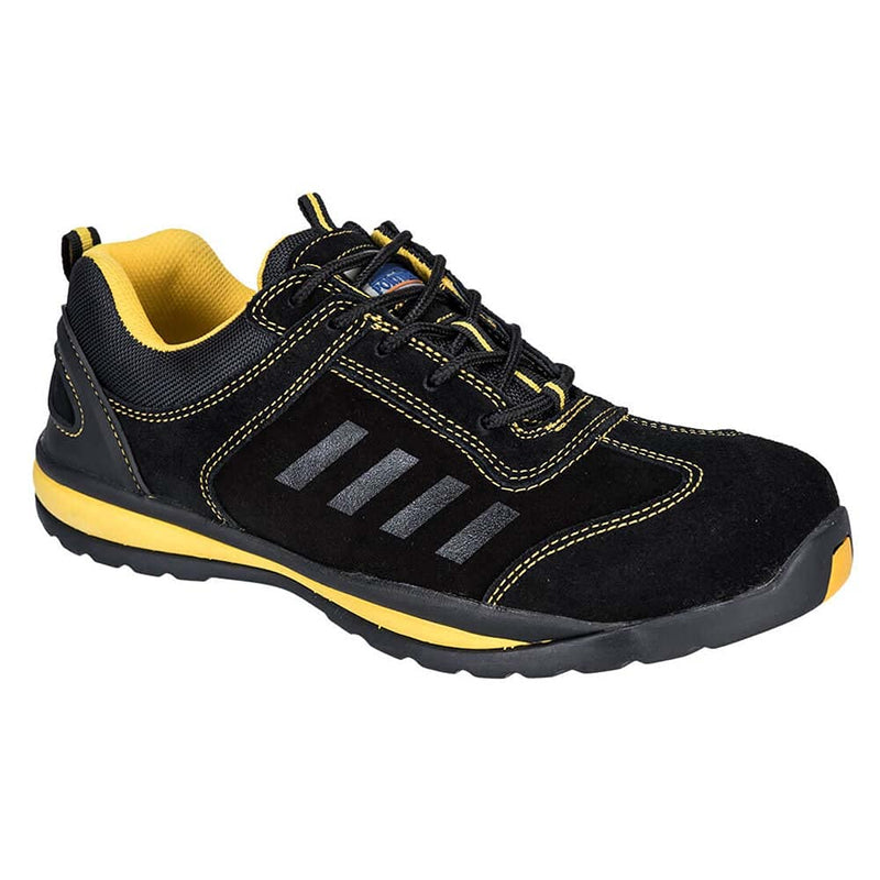 Portwest Steelite Lusum Sicherheits-Trainer S1P HRO, Grösse: 47, Farbe: Schwarz, FW34BKR47