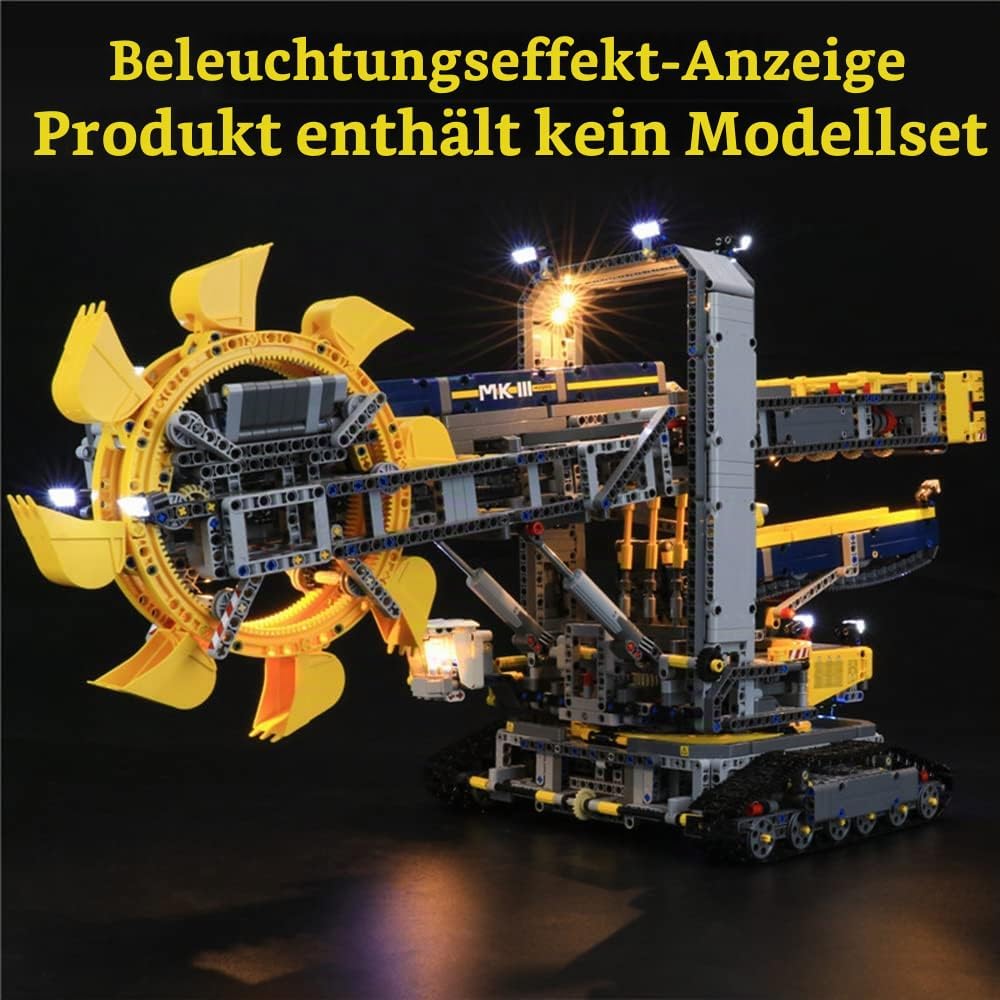 GEAMENT LED Licht-Set Kompatibel mit Lego Schaufelradbagger (Bucket Wheel Excavator) - Beleuchtungss