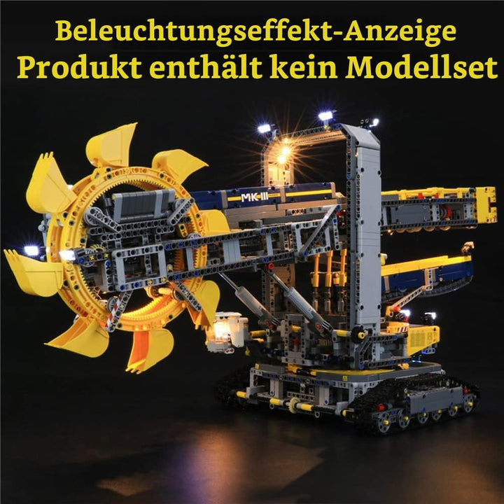 GEAMENT LED Licht-Set Kompatibel mit Lego Schaufelradbagger (Bucket Wheel Excavator) - Beleuchtungss