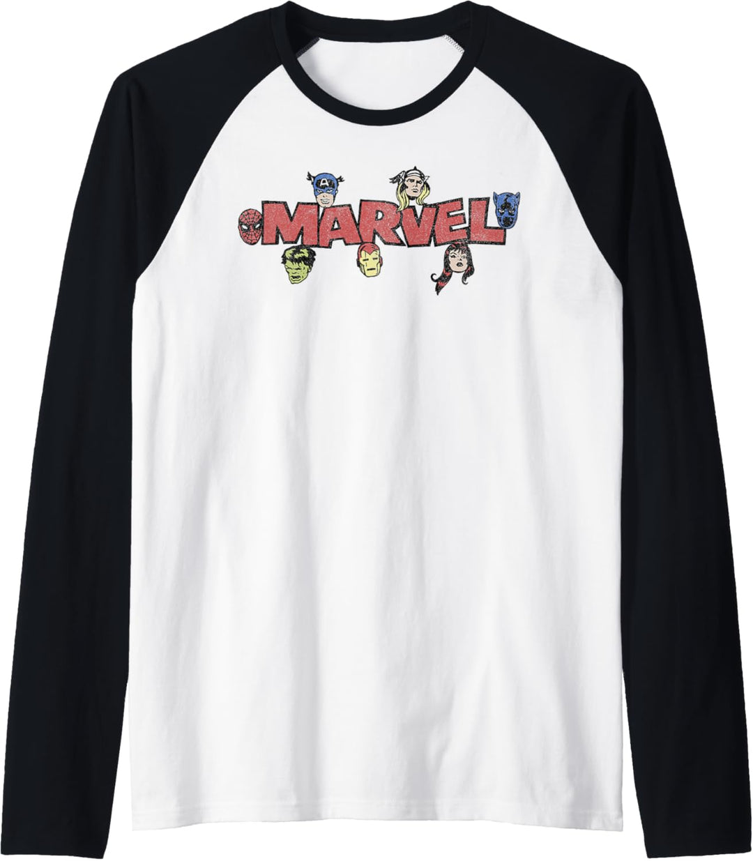 Marvel Avengers Retro Style Logo Raglan
