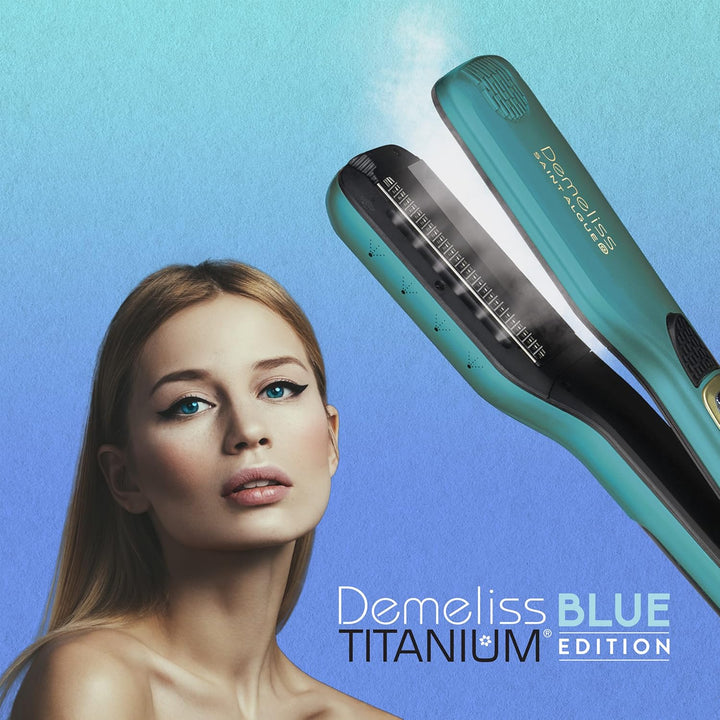 Demeliss SAINT ALGUE - Haarglätter TITANIUM - Schwimmende Platten, Titanbeschichtung - Ultrastarker