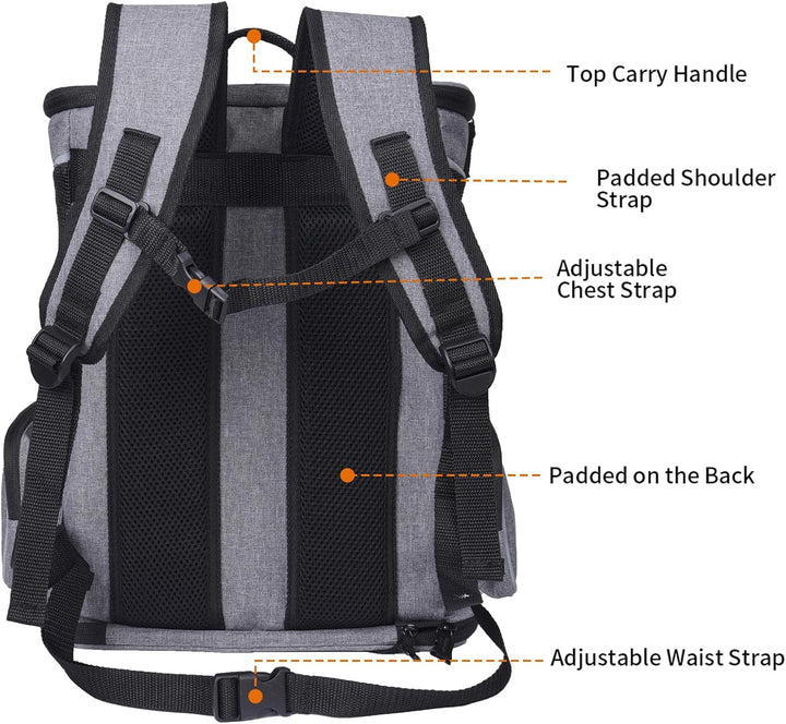 Morpilot Katzenrucksack, Hunderucksack für Katzen und Hunde Welpen, Atmungsaktive und Faltbare Haust