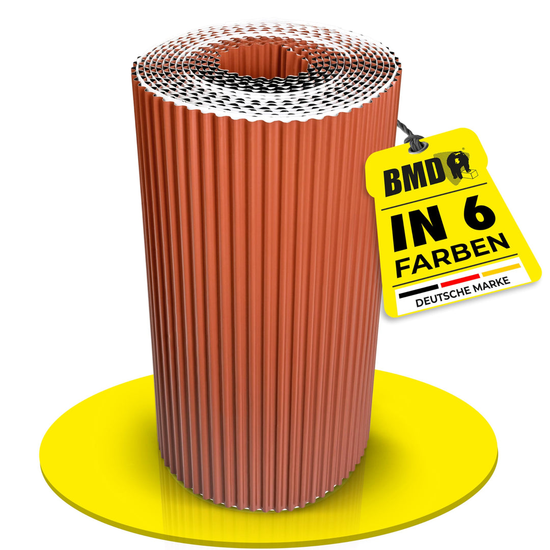 BMD Kaminanschlussband Wandanschlussband 300 mm x 5 m plissiert (ziegelrot (RAL 8004)) Kaminanschlus