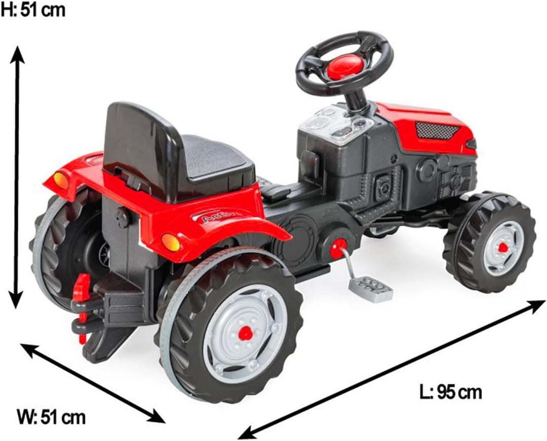 Pilsan "Rutscher Pedal Active Traktor (rot), Rot