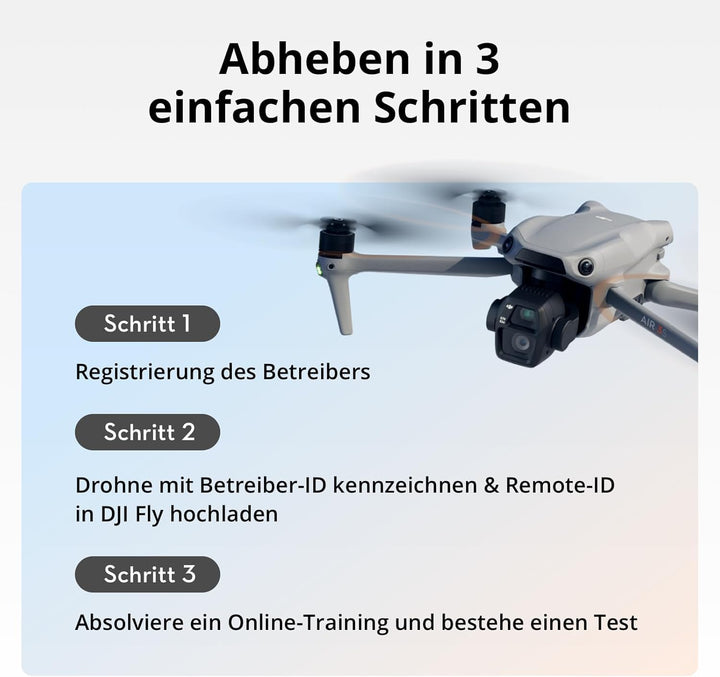 DJI Air 3S Fly More Combo (RC 2 Fernsteuerung mit Bildschirm), Drohne mit 1" CMOS Weitwinkel- &amp; mitt