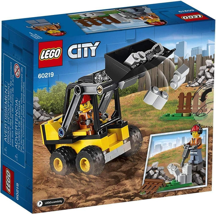 LEGO 60219 City Frontlader, Baumaschinen-Set mit Strassenarbeiter Minifigur