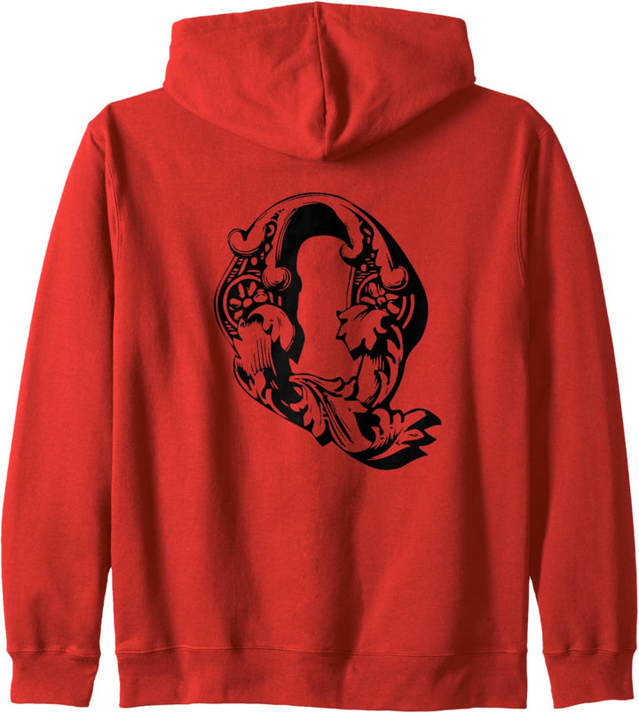 Buchstabe Q KING QUEEN Partnerlook Paar Liebe Valentinstag Kapuzenjacke