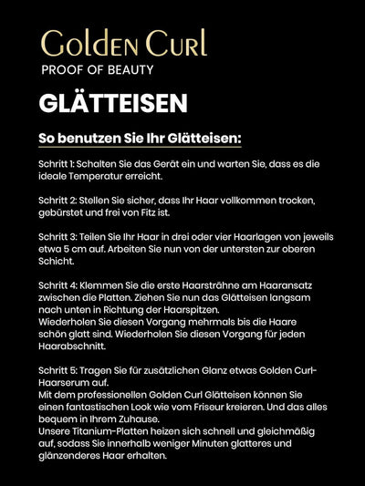 Glätteisen Locken und Glätten Haarglätter - 5 Jahre sorgenfreie Benutzung - Haar Styling Hair Straig