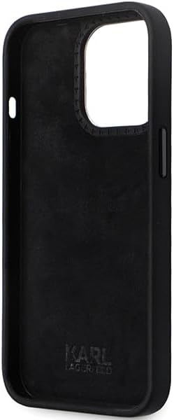 Karl Lagerfeld KLHCP14LSMHCNPK Hülle für iPhone 14 Pro 6.1" Schwarz hardcase Silicone C Metal Pin