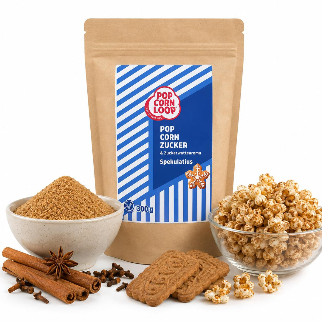 Popcornloop Spekulatius 300g Gewürz Popcornzubereitung Popcorn Mais Gewürz zum Verfeinern Kochen Bac