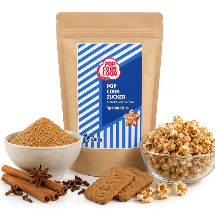 Popcornloop Spekulatius 300g Gewürz Popcornzubereitung Popcorn Mais Gewürz zum Verfeinern Kochen Bac