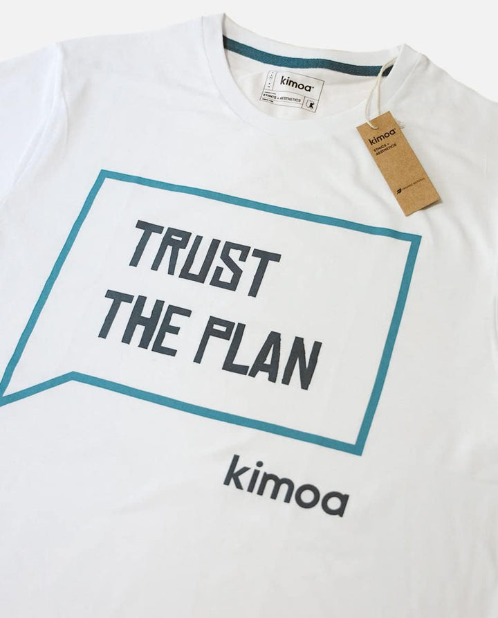 Kimoa Trust The Plan_XS Unterhemd, weiss, X Small