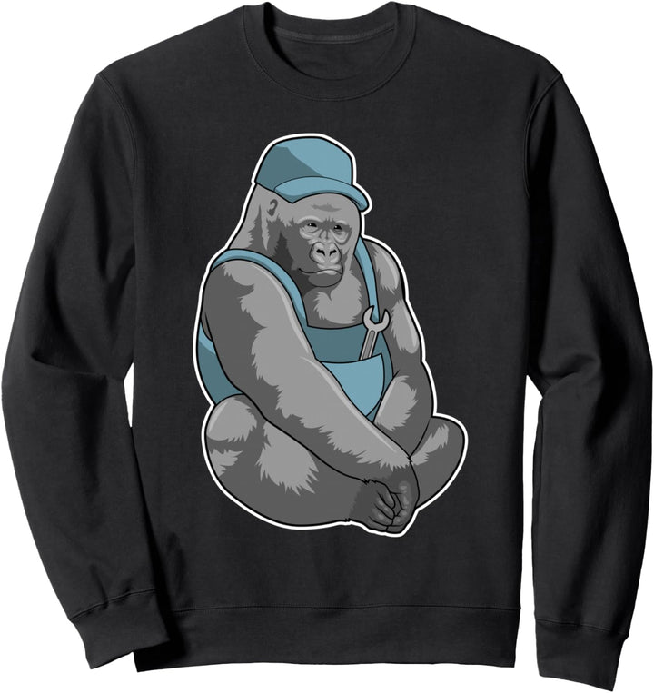 Gorilla Handwerker Blaumann Schraubenschlüssel Sweatshirt