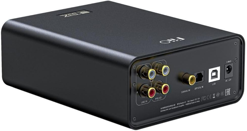 FiiO K7 Full Balanced HiFi DAC Kopfhörer-Verstärker AK4493S*2, XMOS XU208 PCM384kHz DSD256, USB/opti