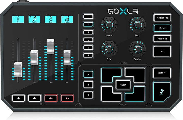 TC Helicon GoXLR Revolutionäre Online-Broadcaster-Plattform mit 4-Kanal-Mischpult, motorisierten Fad