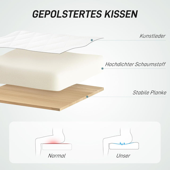 HOMCOM Bürostuhl Höhenverstellbarer Schreibtischstuhl mit Rollen, Diamantsteppung, Drehstuhl mit Wip
