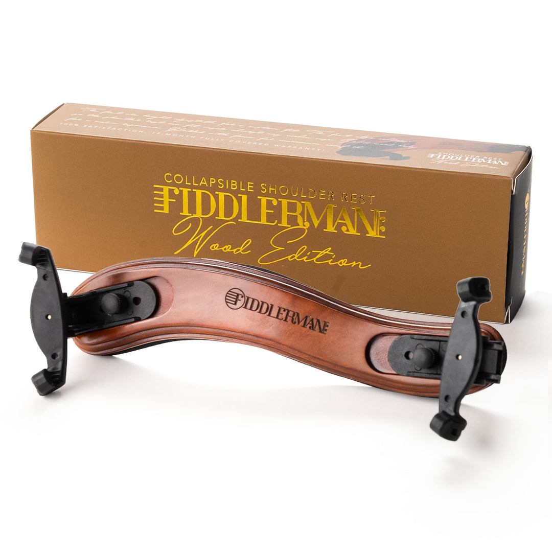 Fiddlerman Schulterstütze für Violine aus Holz für 4/4 und 3/4 mit klappbaren und höhenverstellbaren