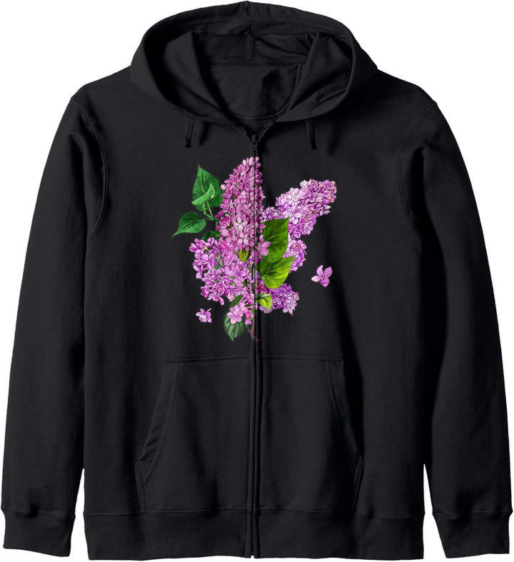 Lilac Floral Bouquet Flowers Spring Botanical Garden Kapuzenjacke