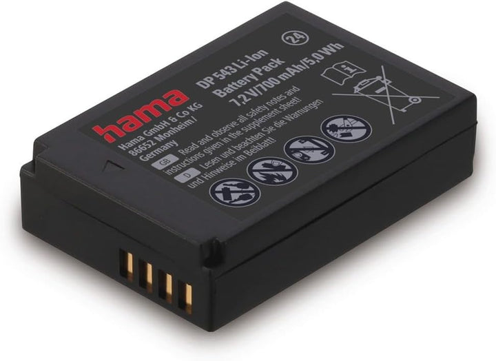 Hama Li-Ion Akku „DP543“ für Canon LP-E12 (Liion Akku, Ersatzakku, Akku Pack, Akku 700mAh, Li Ion Ak