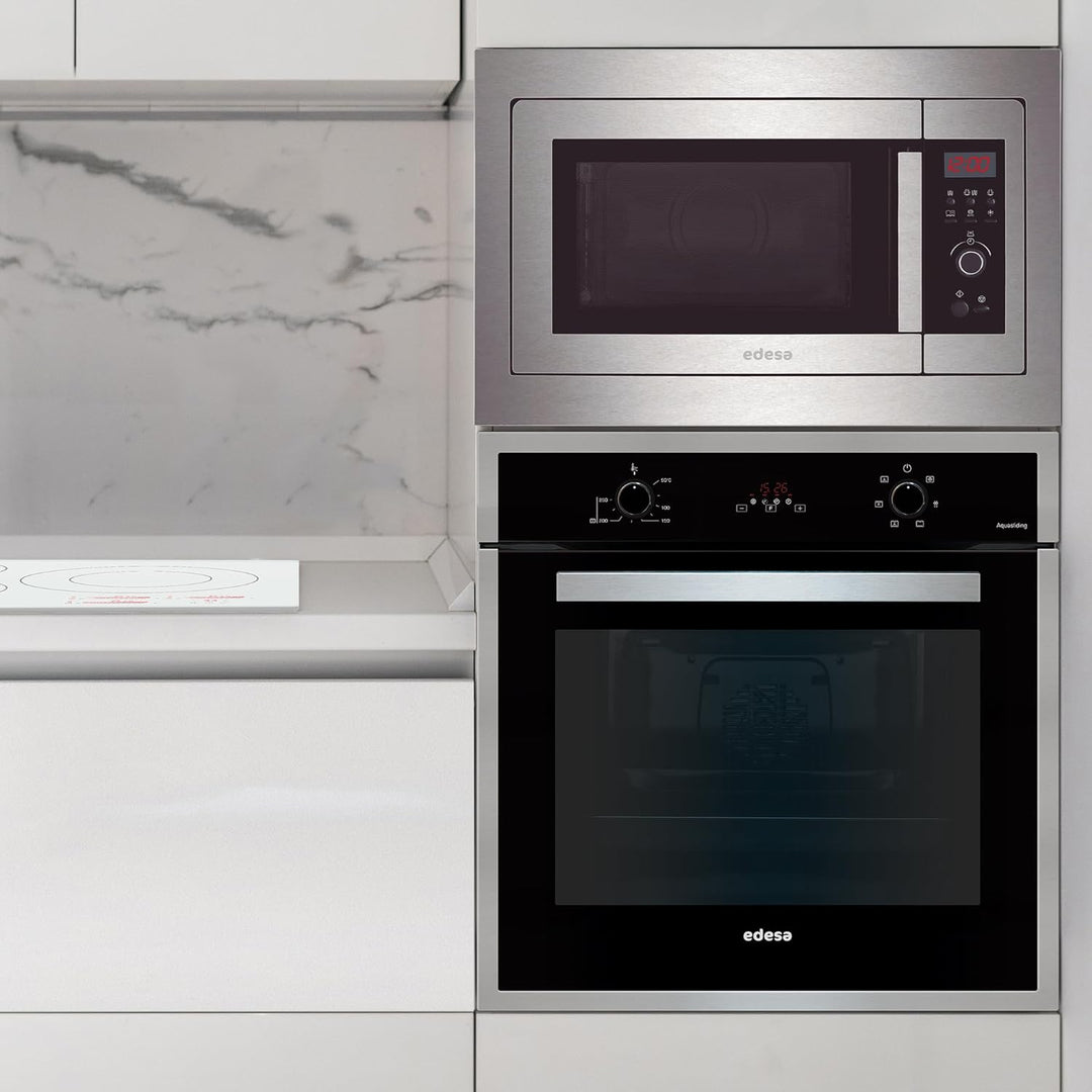 Edesa EMW-2020-IG X Einbau-Mikrowelle (integriert, Grillmikrowelle, 20 l, 700 W, Drehknöpfe, Edelsta