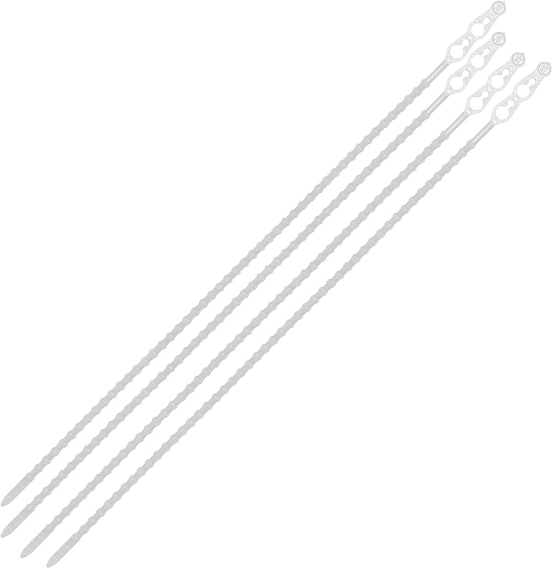 1000 x Blitzbinder Rasterschlaufen Universalbinder Kabelbinder in transparent 320 mm lang 694232