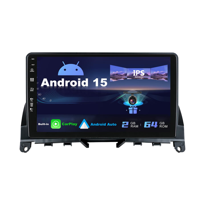 SXAUTO Android 12 IPS Autoradio Passt für Benz W204 S204 C-Class C180 C200 C220 (2006-2011) - Eingeb