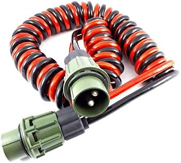 Easy Link NATO Spiralkabel Wendelkabel Stecker 24V 2pin 2x35mm2 4M Anwendung LKW.