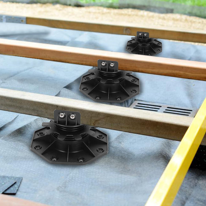 Tubiaz 10 Stück Stelzlager höhenverstellbar 30-60mm,Tragfähigkeit von 800kg,sind perfekt für Terrass