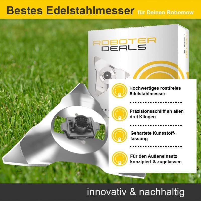 Roboter Deals - Edelstahl Messer, Ersatz-Klinge für Robomow RC, TC, MC, RS, MS, TS Rasenroboter. Bes