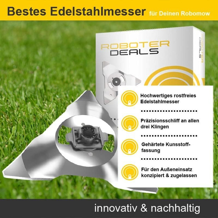 Roboter Deals - Edelstahl Messer, Ersatz-Klinge für Robomow RC, TC, MC, RS, MS, TS Rasenroboter. Bes