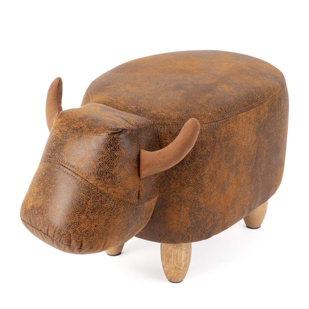 balvi Hocker La Vache Farbe Braun In Form Einer Kuh Holzbeine Kunstleder/Holz, Brau