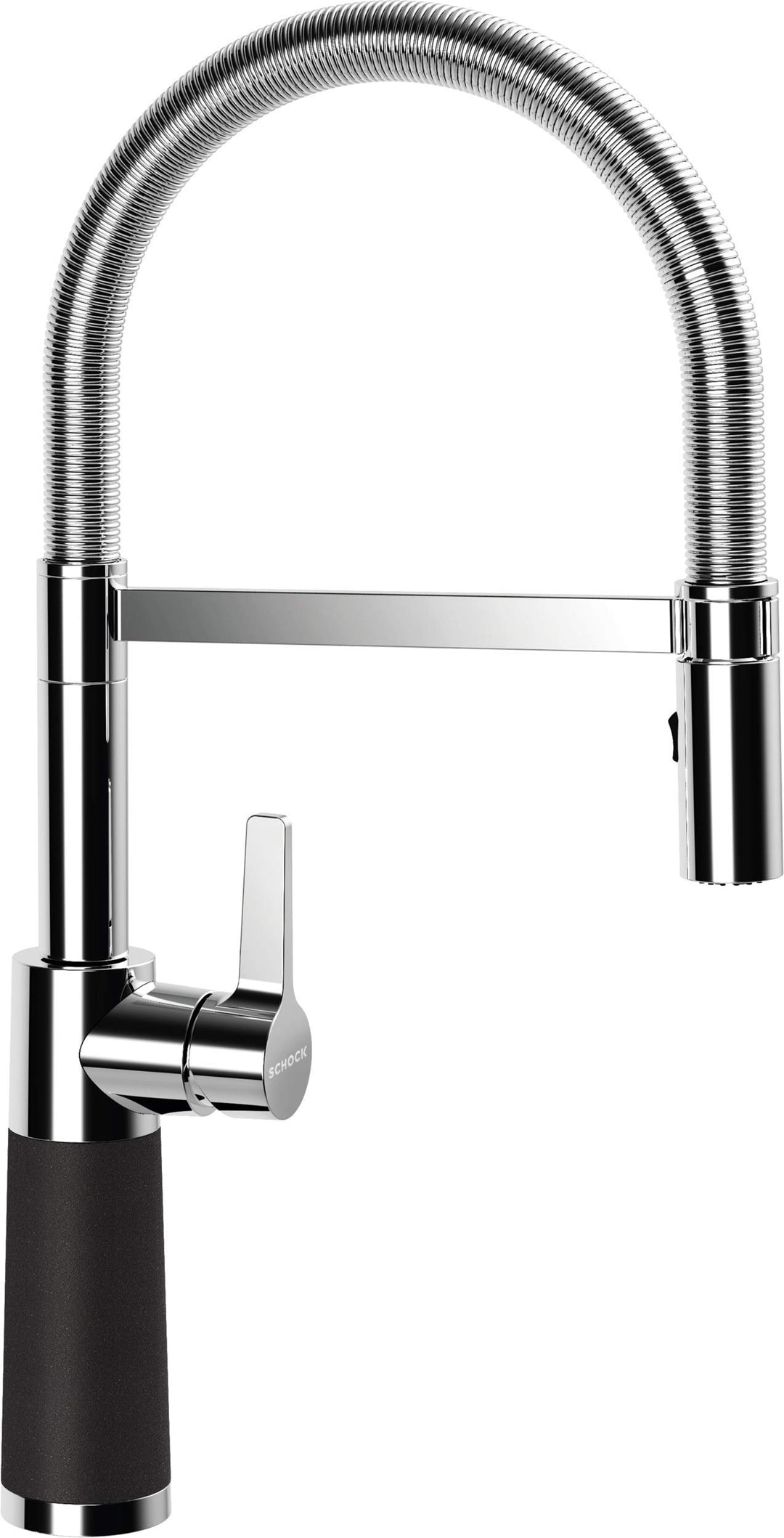 SCHOCK Küchenarmatur SC-550 Nero – Hochdruck Armatur CRISTALITE mit Festauslauf und Standard Norm-An