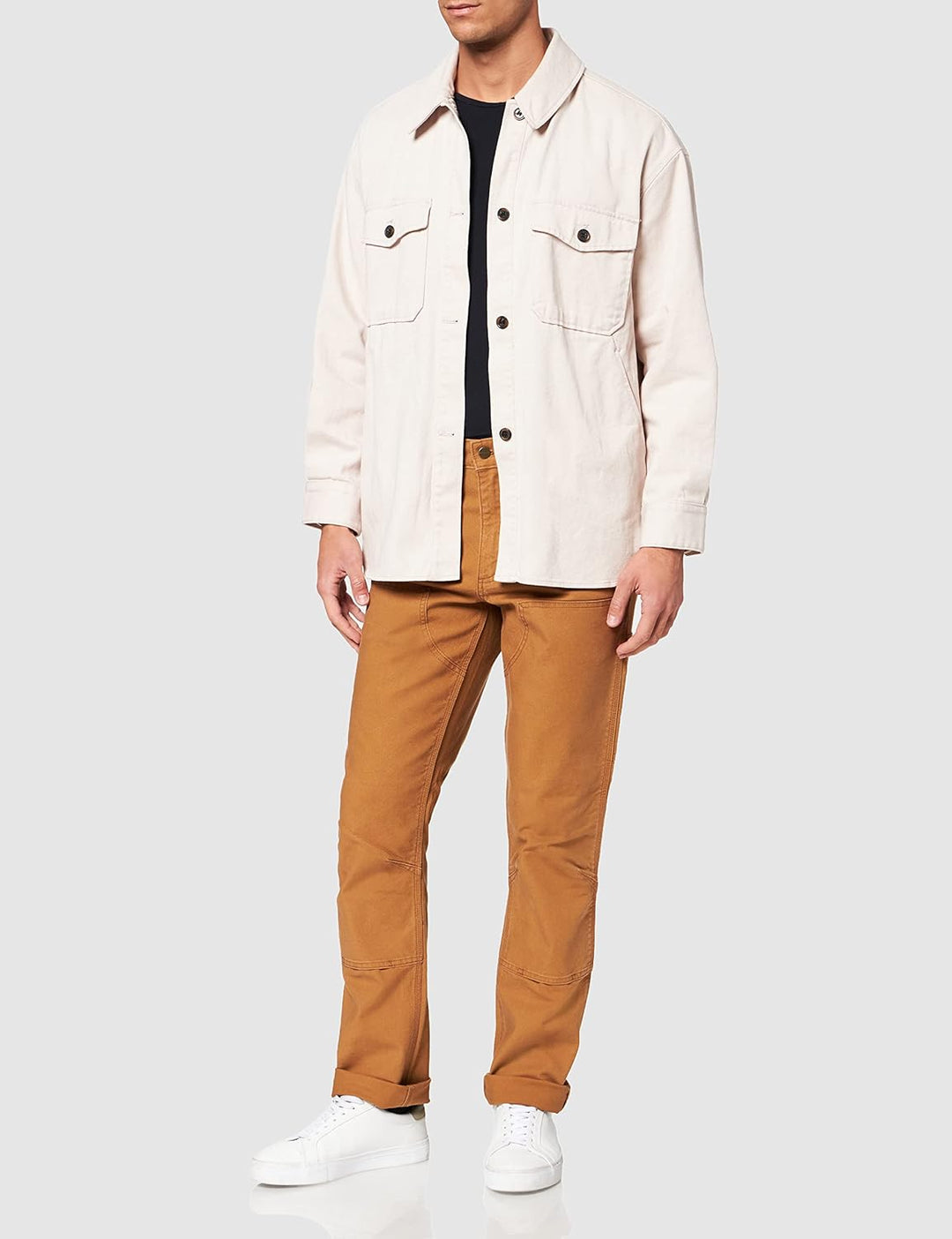 Carhartt Herren Straight Fit Stretch Duck Dungaree Arbeitshose 32W / 30L Carhartt Braun, 32W / 30L C