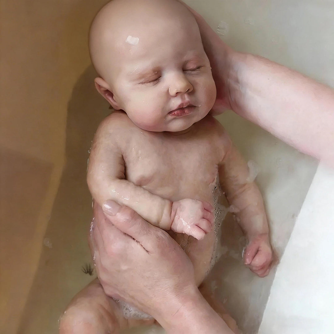 Zero pam Echt Weiche Silikon Reborn Baby Vollsilikon Lebensecht-30CM Reborn Baby Mädchen, Reborn Pup