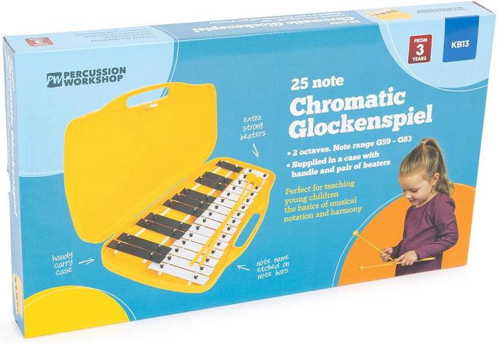 Percussion Workshop KB13 Glockenspiel, mit Koffer, Rot