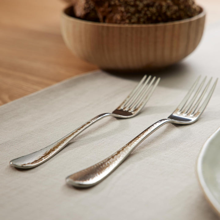 Amefa SIERRA Besteck Set 6 Personen | 24-teilig | Edelstahl 18/10 satiniert | gehämmerte Griffe | Es
